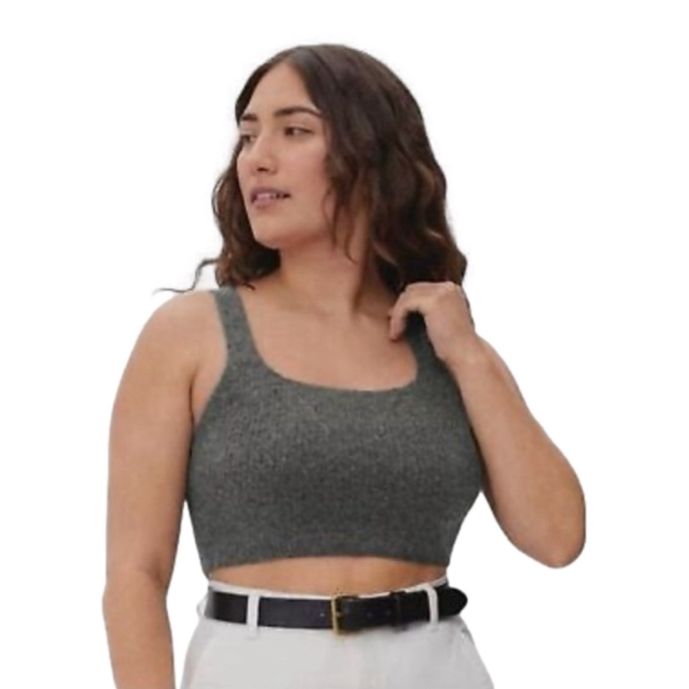 Everlane The Cozy Stretch Tank Heathered Gray Size Small